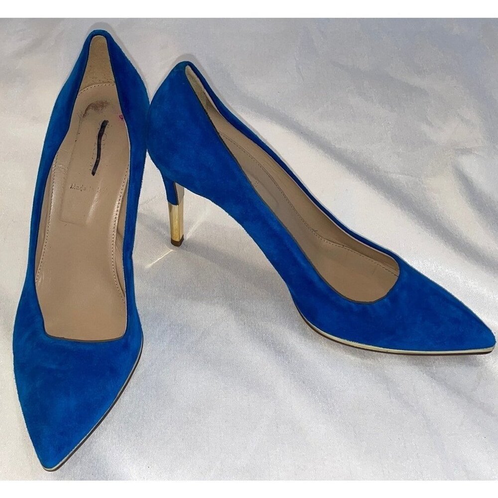 J.CREW Everly Suede Metallic-Trim Stilettos